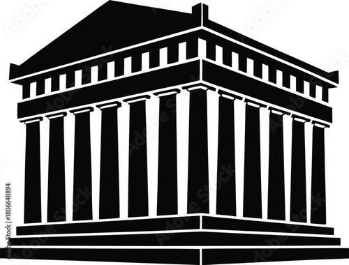 Ancient greek parthenon temple architecture symbol of philosophy and democracy