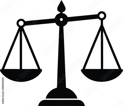 Justice scale icon representing democracy and law