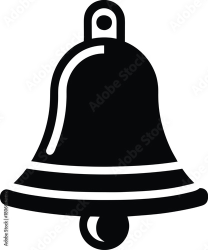 Liberty bell symbol icon for independence and freedom concepts