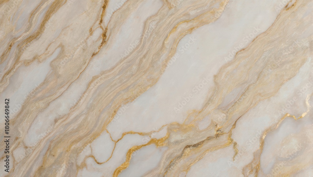 Naklejka premium Abstract marble texture, light beige and gold veins