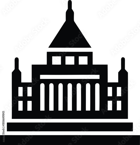 Parliamentary seat icon design for government and politics