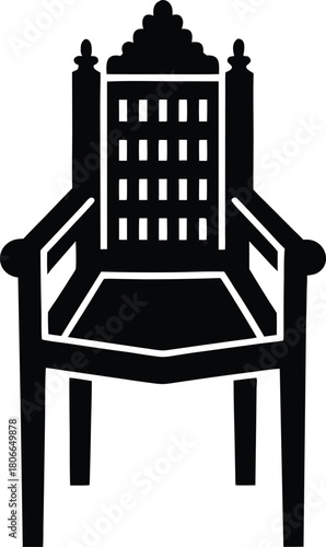 Parliamentary chair icon for government and legal design