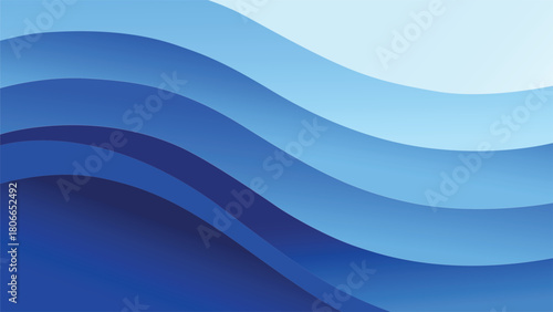 Abstract flowing blue layers create a dynamic and modern background design
