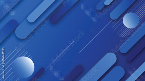 Abstract blue background with geometric shapes and a gradient effect