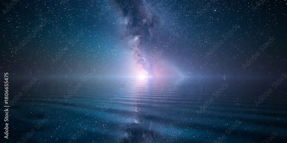 Fototapeta premium Milky Way Reflected on Water