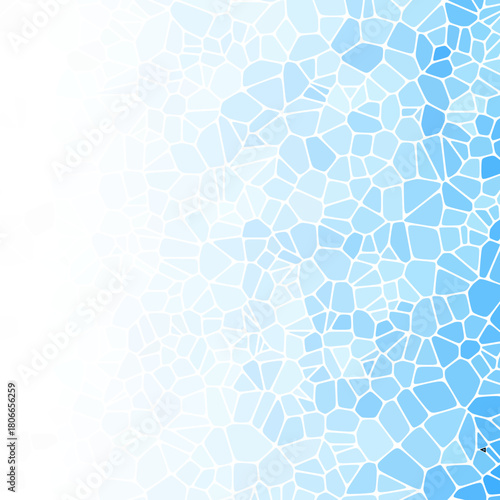Abstract background with blue hexagons.