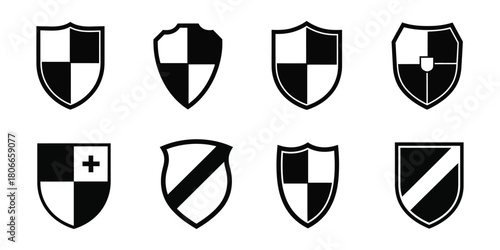 Crest icon silhouette vector illustration