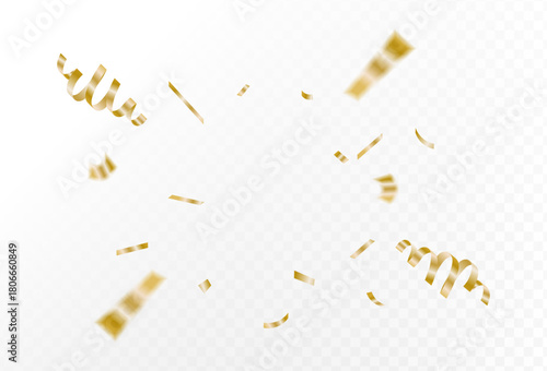 Explosion of Golden Confetti Celebrating a Special Event or Holiday