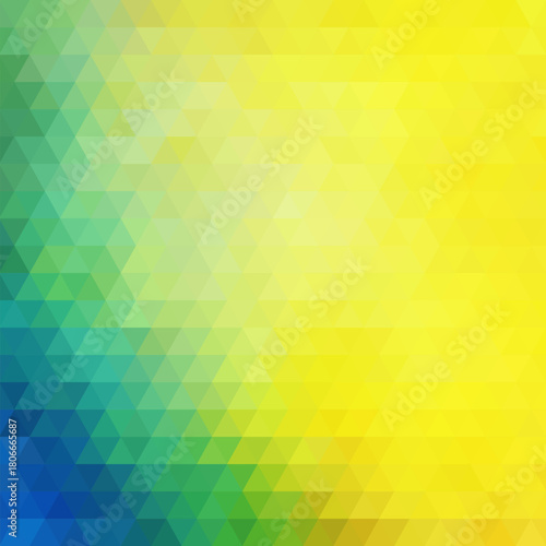 green, blue and yellow triangles. modern colorful background. eps 10