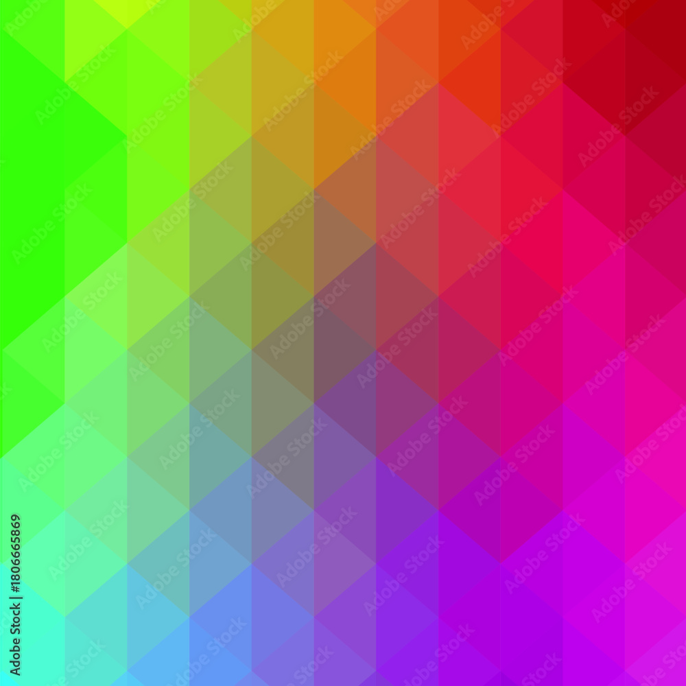 Obraz premium Abstract rainbow background consisting of colored triangles. eps 10