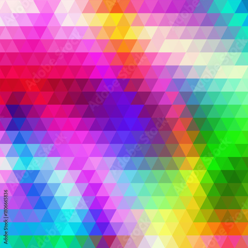 Abstract rainbow background consisting of colored triangles. eps 10