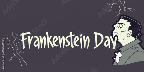 Frankenstein Day Illustration Concept