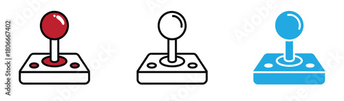 retro arcade joystick with bold “PLAY GAMES” text. Great for gaming content, posters, or promotional material in Colorful illustration cartoon hand drawn