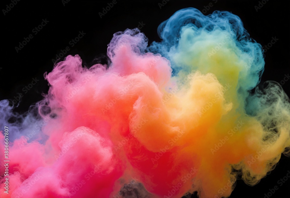 Fototapeta premium Gradient colorful colored smoke abstract background