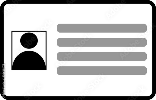 Identity card vector, flay style