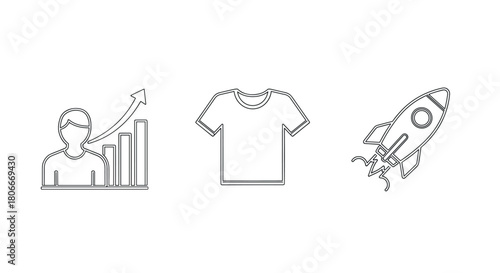 Business growth, fashion, and startup concepts in modern linear style