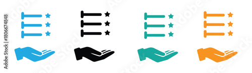 Rating Icons – Star Review with Hand. Boost your ratings with our service for stellar reputation management, elevate customer satisfaction .