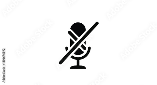 Muted microphone icon symbolizing silence or no sound