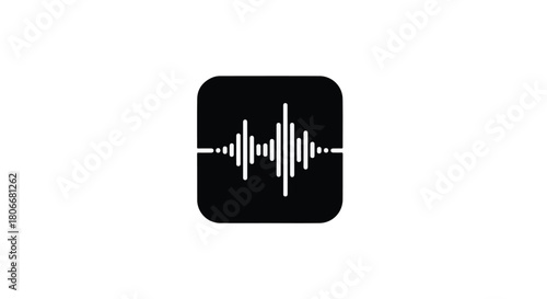 Digital sound wave icon representing audio recording and sound editing