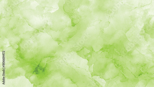 Green watercolor wash background texture for abstract design and presentations