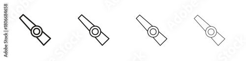 Kazoo icons. Simple solid style. thin stroke line icons