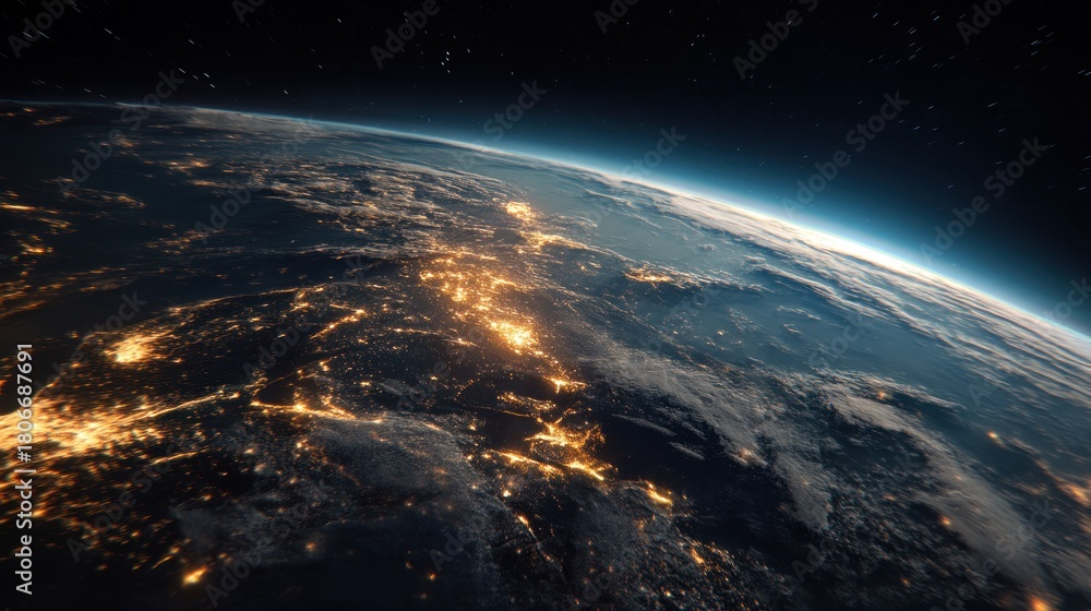 Obraz premium Earth night lights