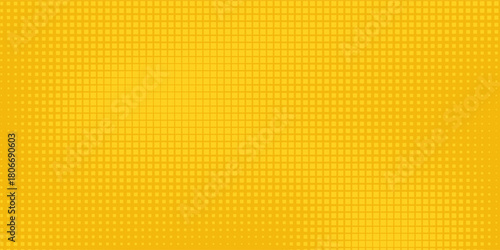 This image features a vibrant yellow abstract tech pattern background. The design consists of a network grid with varying shades of yellow and orange, creating a dynamic and energetic visual effect
