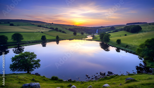 sunrise over the river