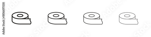 Tape icons. Simple solid style. thin stroke line icons