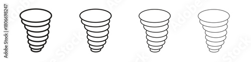 Tornado icons. Simple solid style. thin stroke line icons