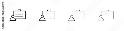 User chalkboard icons. Simple solid style. thin stroke line icons