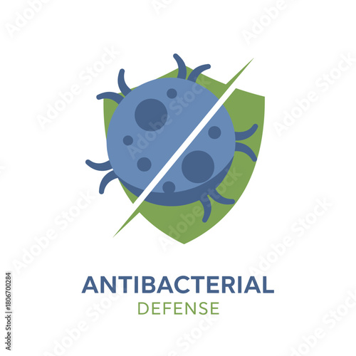 Antibacterial Defense Germ Virus Shield Logo