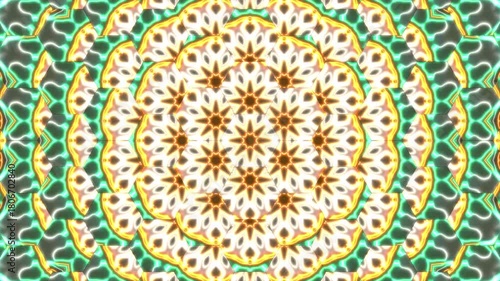 colorful glowing kaleidoscope loop background
