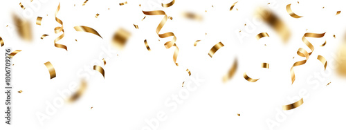 Celebration background, gold confetti border, party banner
