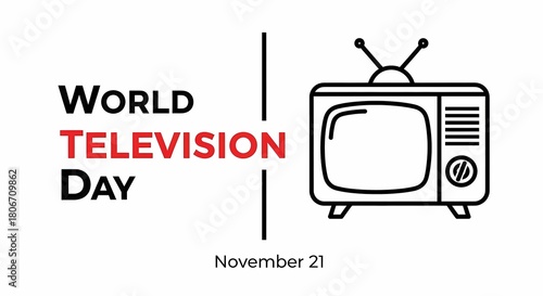 World television day vector illustration isolated on white background november 21
