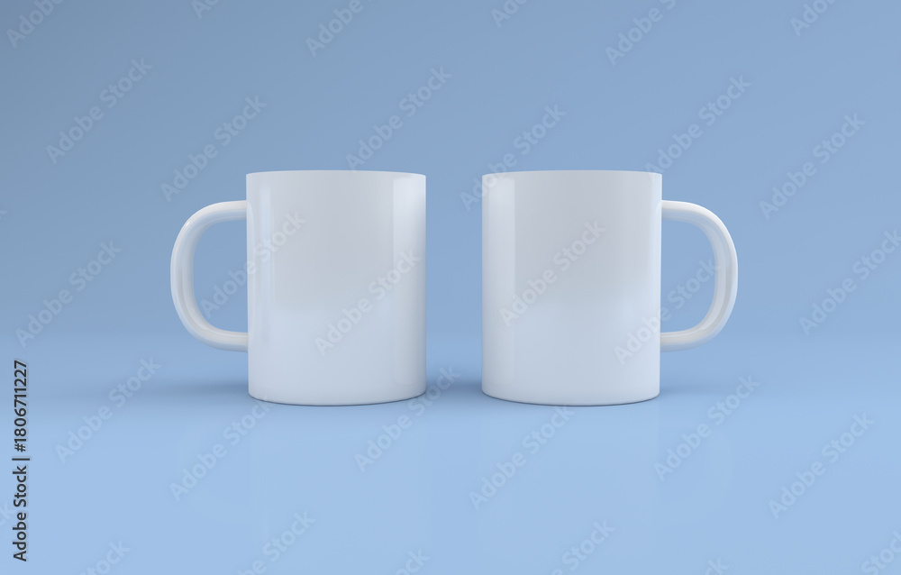 Obraz premium Realistic Mug Mockup 3D Rendered