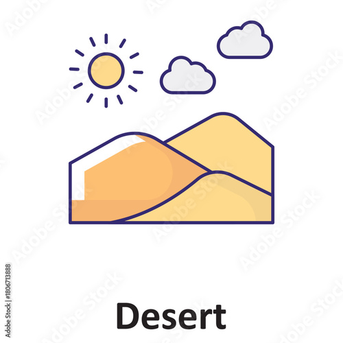 Desert Vector icon which can easily modify or edit