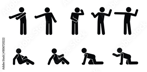 handshake icon, stick figure man, people hold hands, human silhouette, stickman pictogram	
