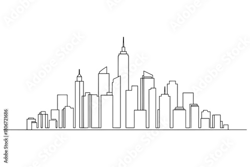 city skyline vector,
Cityscape Skyline Icons,
Minimalist Black Line Art of Urban Buildings