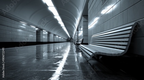 Fototapeta Naklejka Na Ścianę i Meble -  Empty subway station
