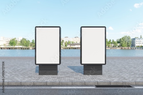 Advertise your message on these billboards near calming waterfront scenery for maximum impact and visibility today