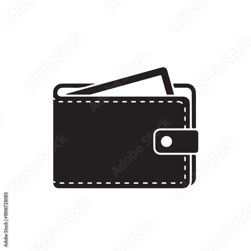 Modern financial wallet symbol for money management and payment