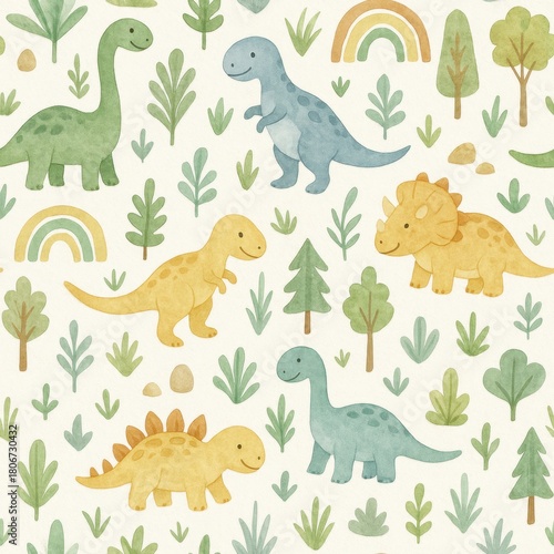 Cute Dinosaur Kids Pattern
