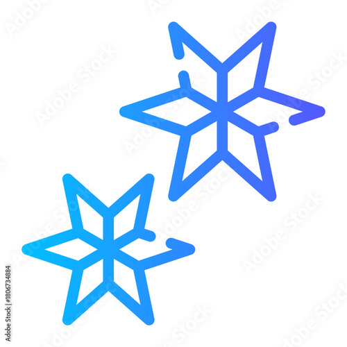 christmas star gradient icon