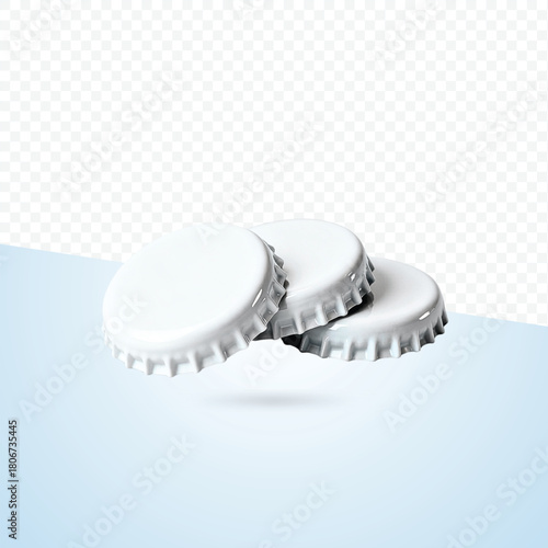 bottle cap white color steel cap alcohol drink 