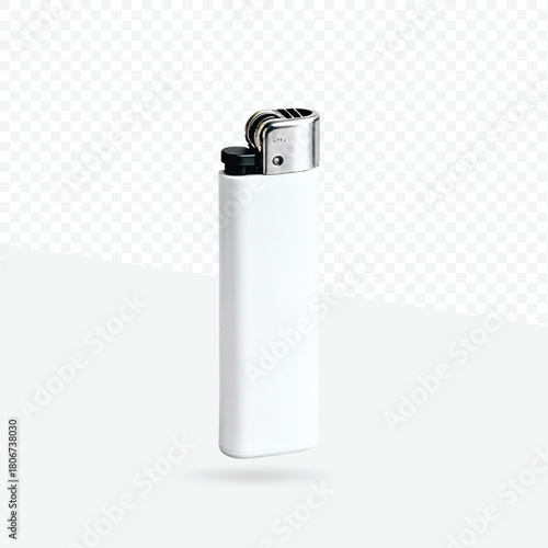 lighter fire object white smoke mockup 