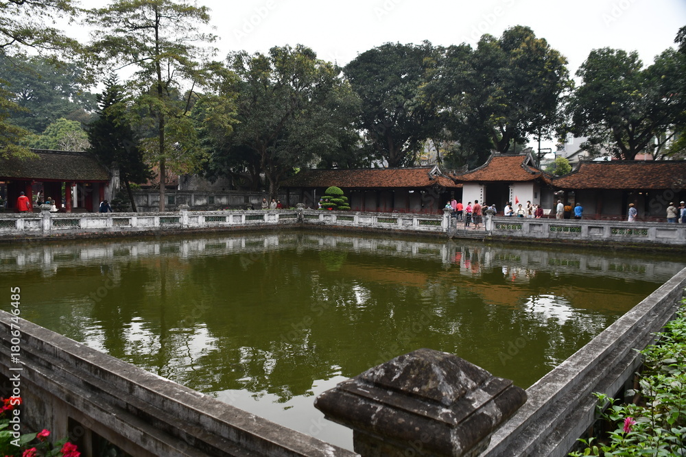 Obraz premium ベトナムハノイの文廟（孔子廟）