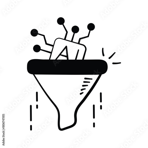 Take your hands on this amazing doodle icon of ai filter