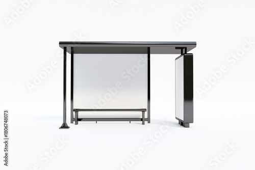 Stylish modern bus stop with advertising space ready for your branding and marketing designs today