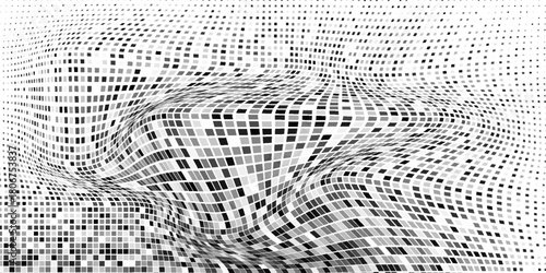 Design Tech Finance Fintech Background Abstract Pixel Pattern